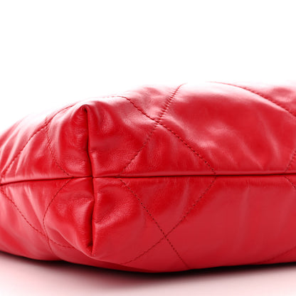 Chanel Shiny Calfskin Quilted Small Chanel 22 Red 10 of 11