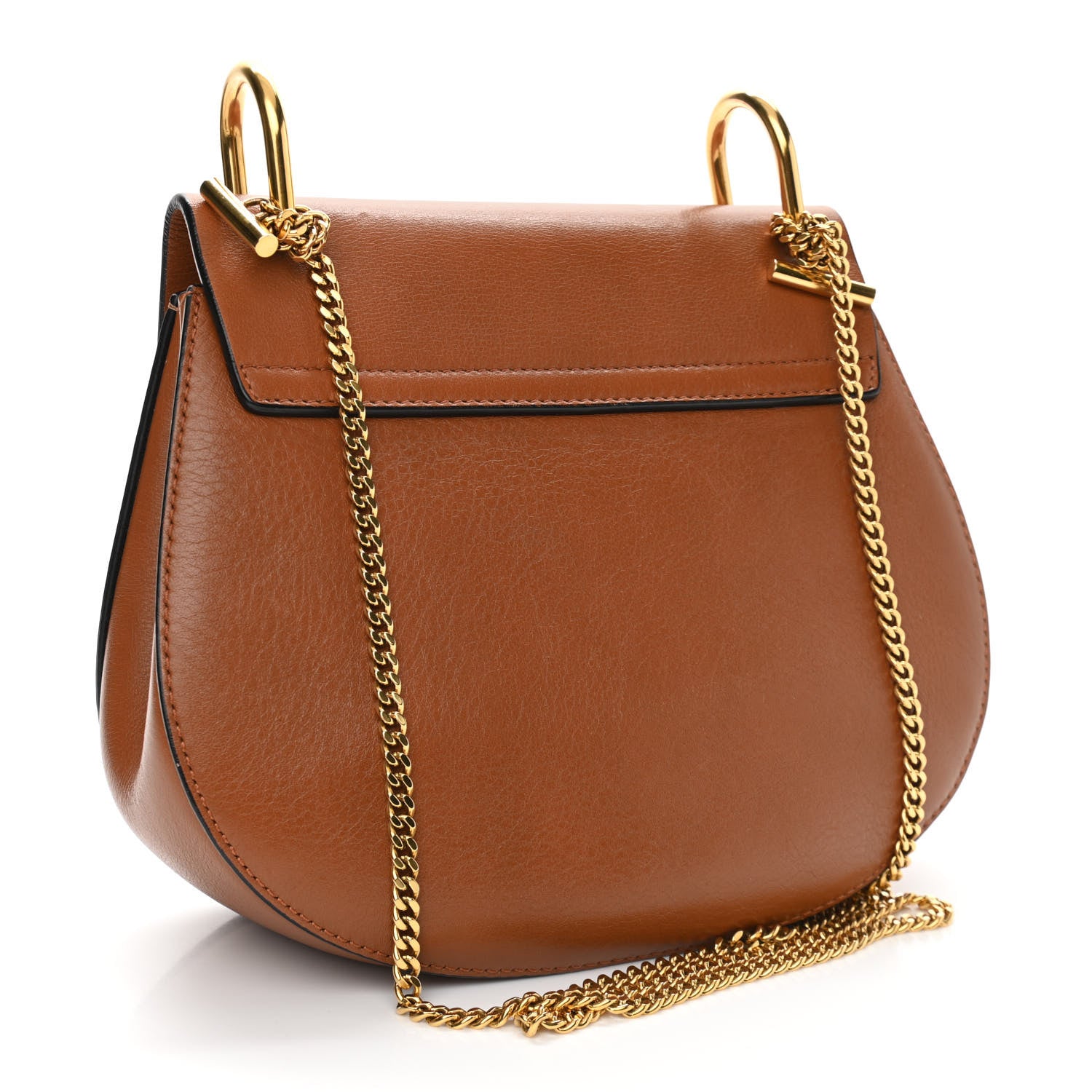 Chloe Calfskin Suede Rainbow Patchwork Drew Shoulder Bag Caramel 3 of 12