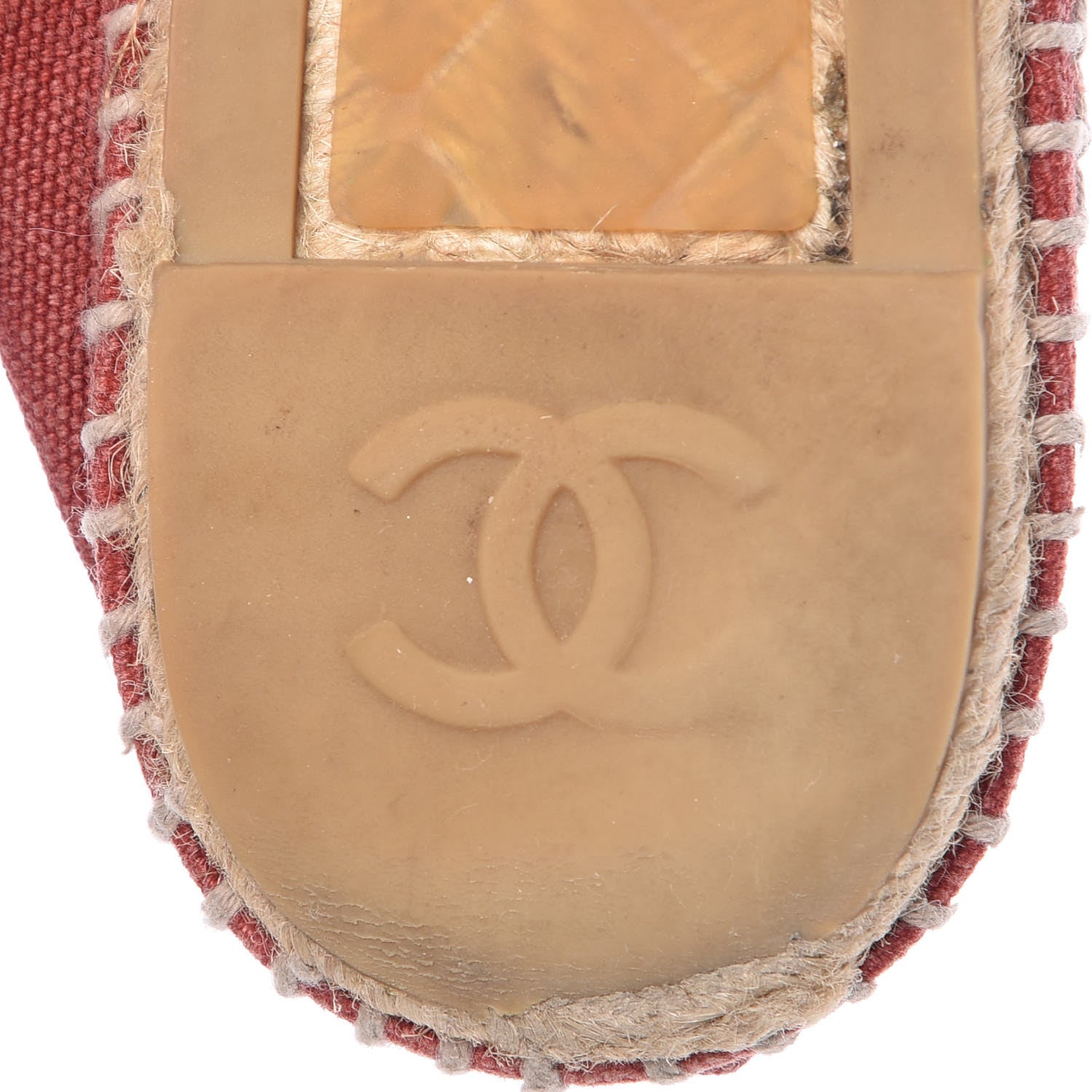 Chanel Toile CC Espadrilles 39 Red Black 8 of 12