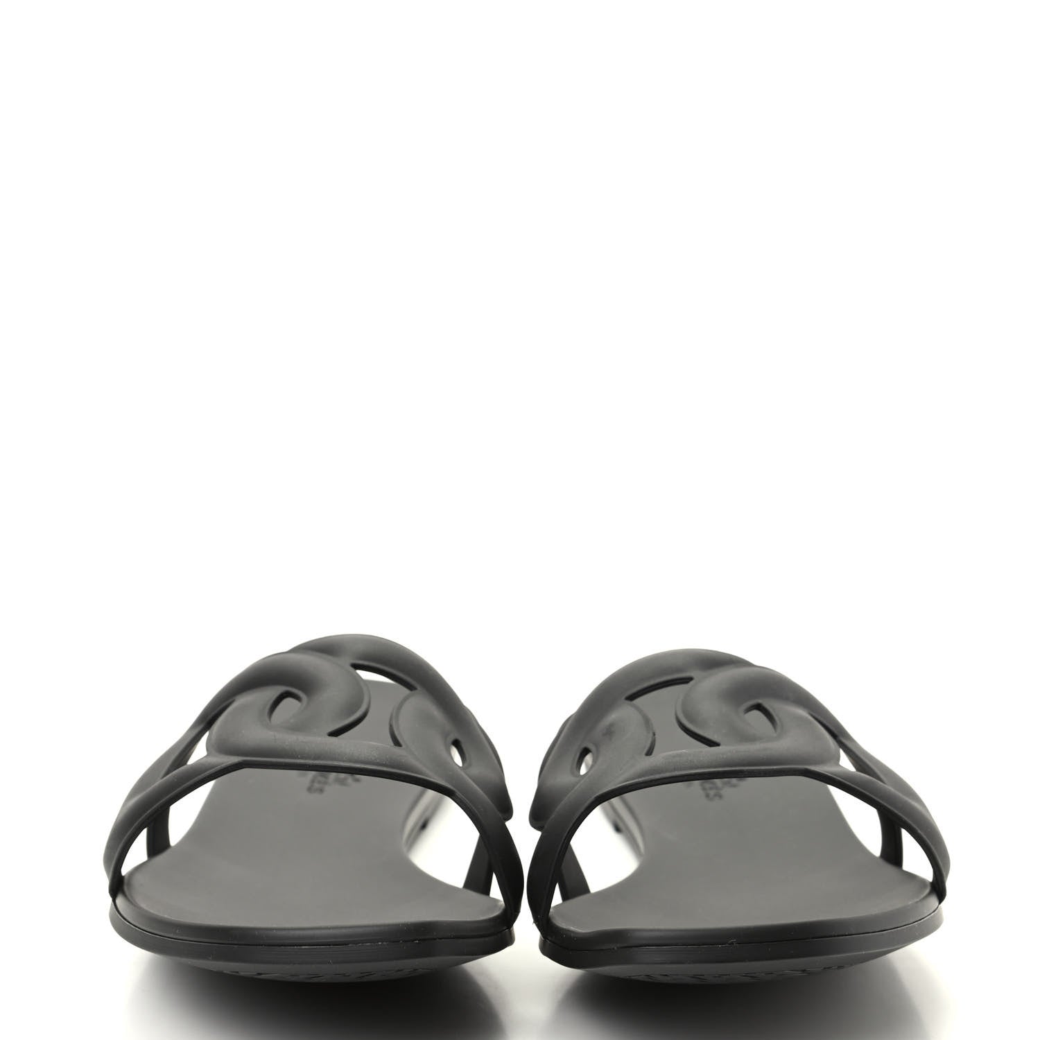 Hermes Rubber Aloha Sandals 41 Black 2 of 10