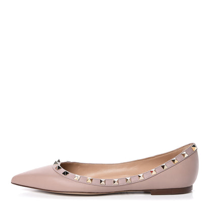 Valentino Garavani Nappa Rockstud Ballerina Flats 39 Poudre 1 of 9