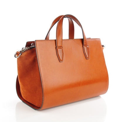 Alexander Wang Shiny Calfskin Pelican Satchel Amaretto Rhodium Hardware 3 of 7