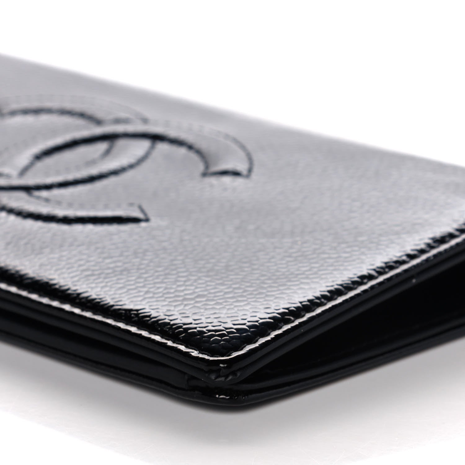 Chanel Patent Caviar Timeless CC Yen Wallet Black 10 of 10
