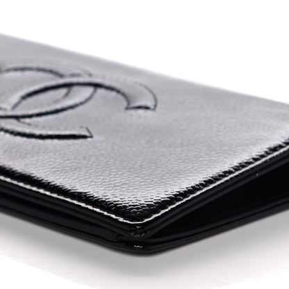 Chanel Patent Caviar Timeless CC Yen Wallet Black 10 of 10