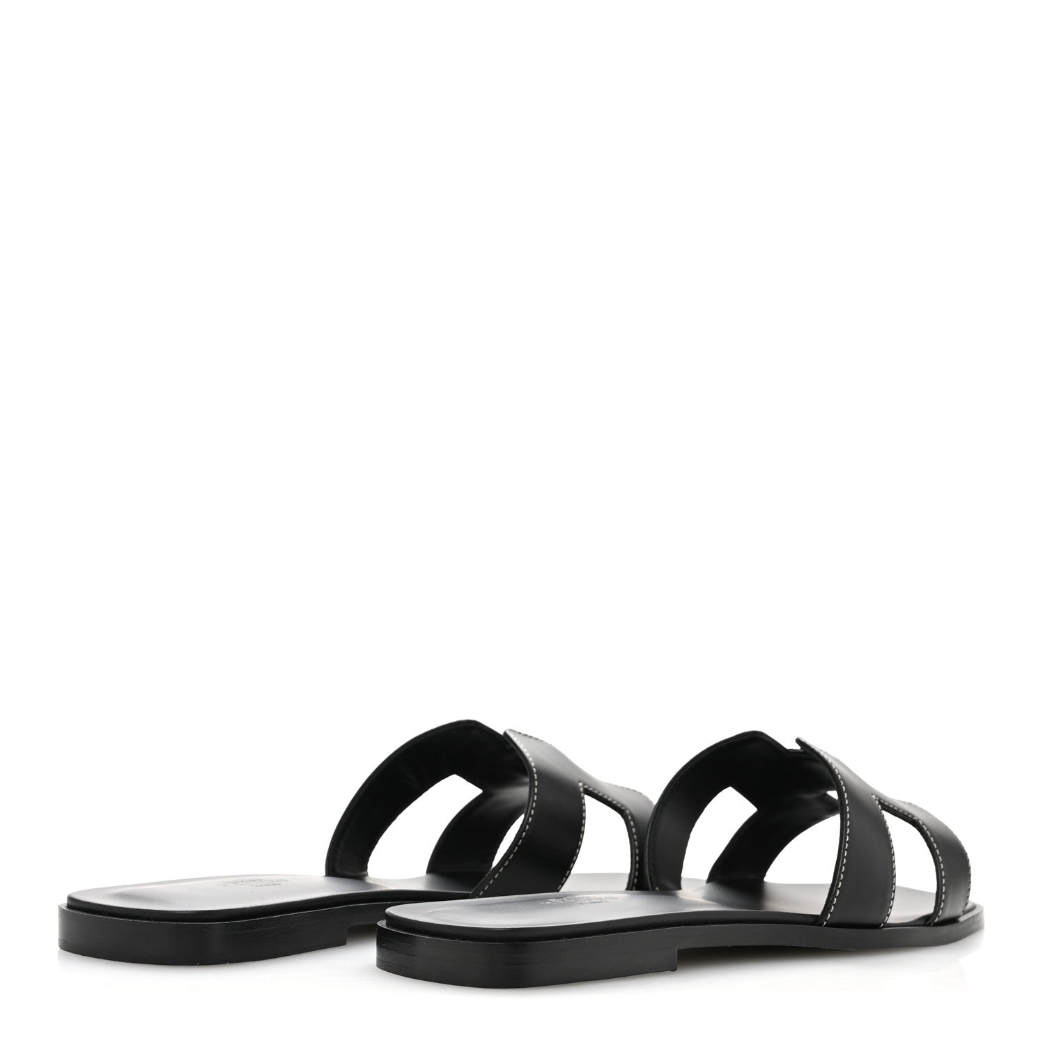Hermes Box Calfskin Oran Sandals 41 Black 5 of 10