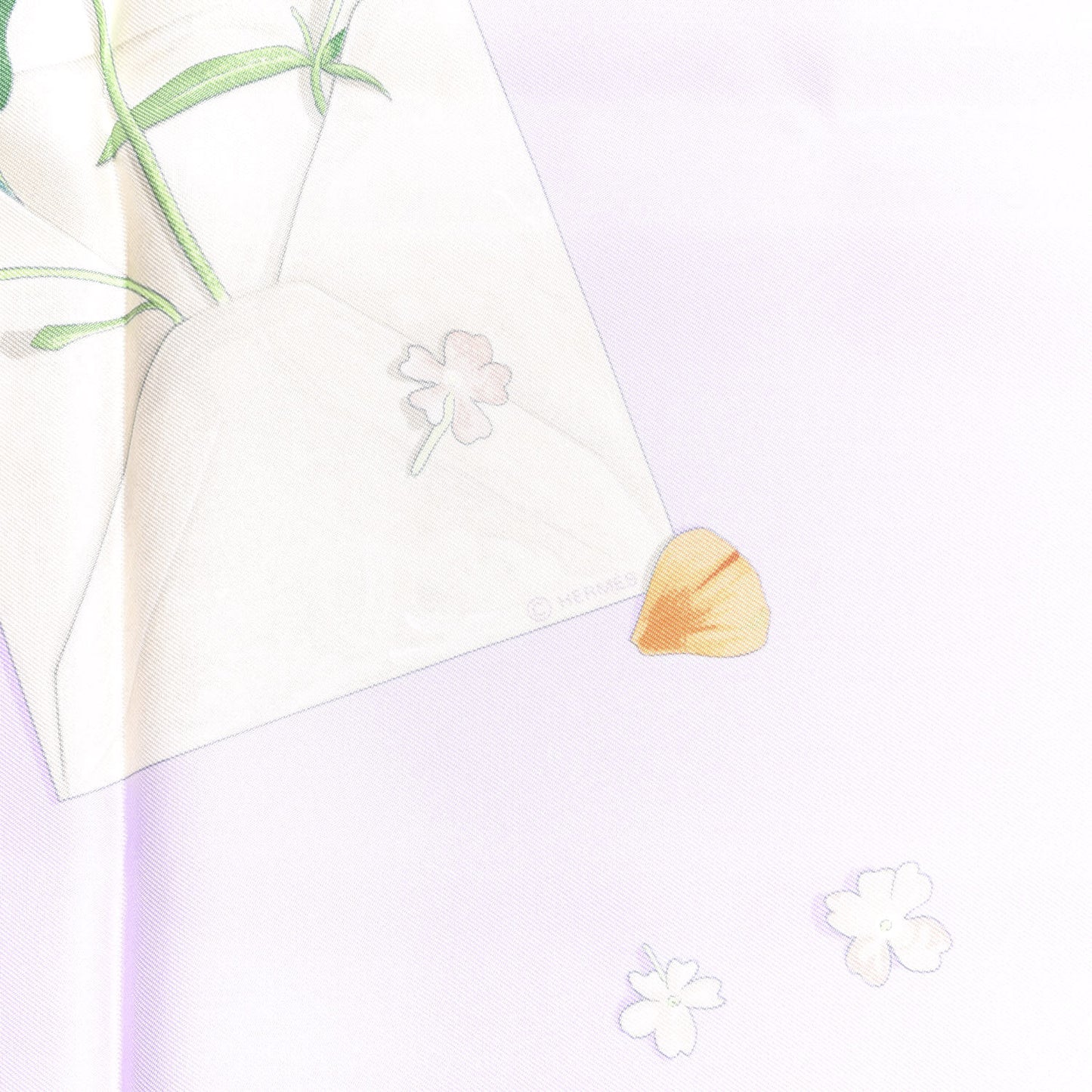 Silk Des Fleurs Pour Le Dire Scarf 90 Lavande Clair