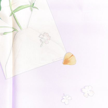Hermes Silk Des Fleurs Pour Le Dire Scarf 90 Lavande Clair 4 of 4
