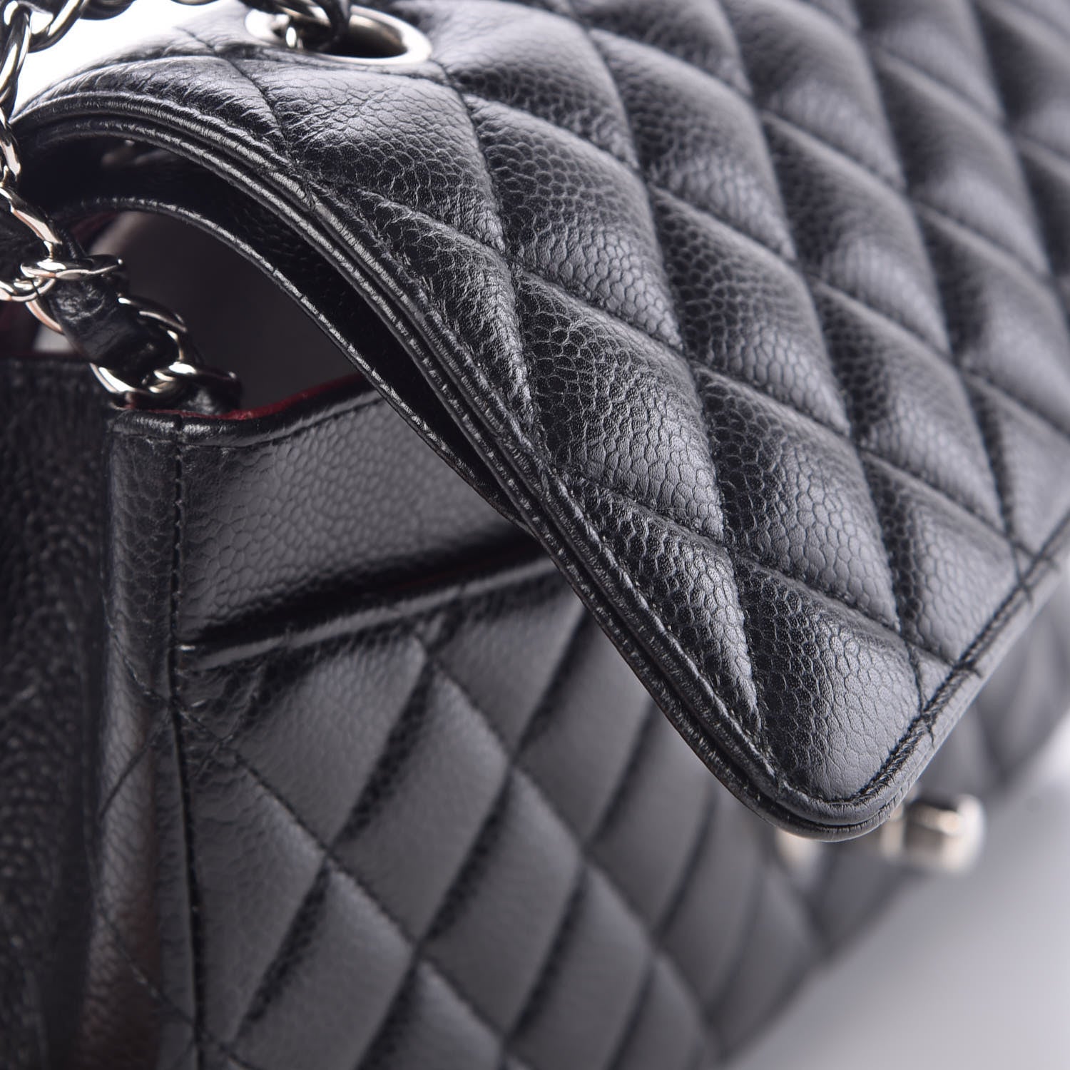 Chanel Caviar Quilted Medium Double Flap Black 12 of 18