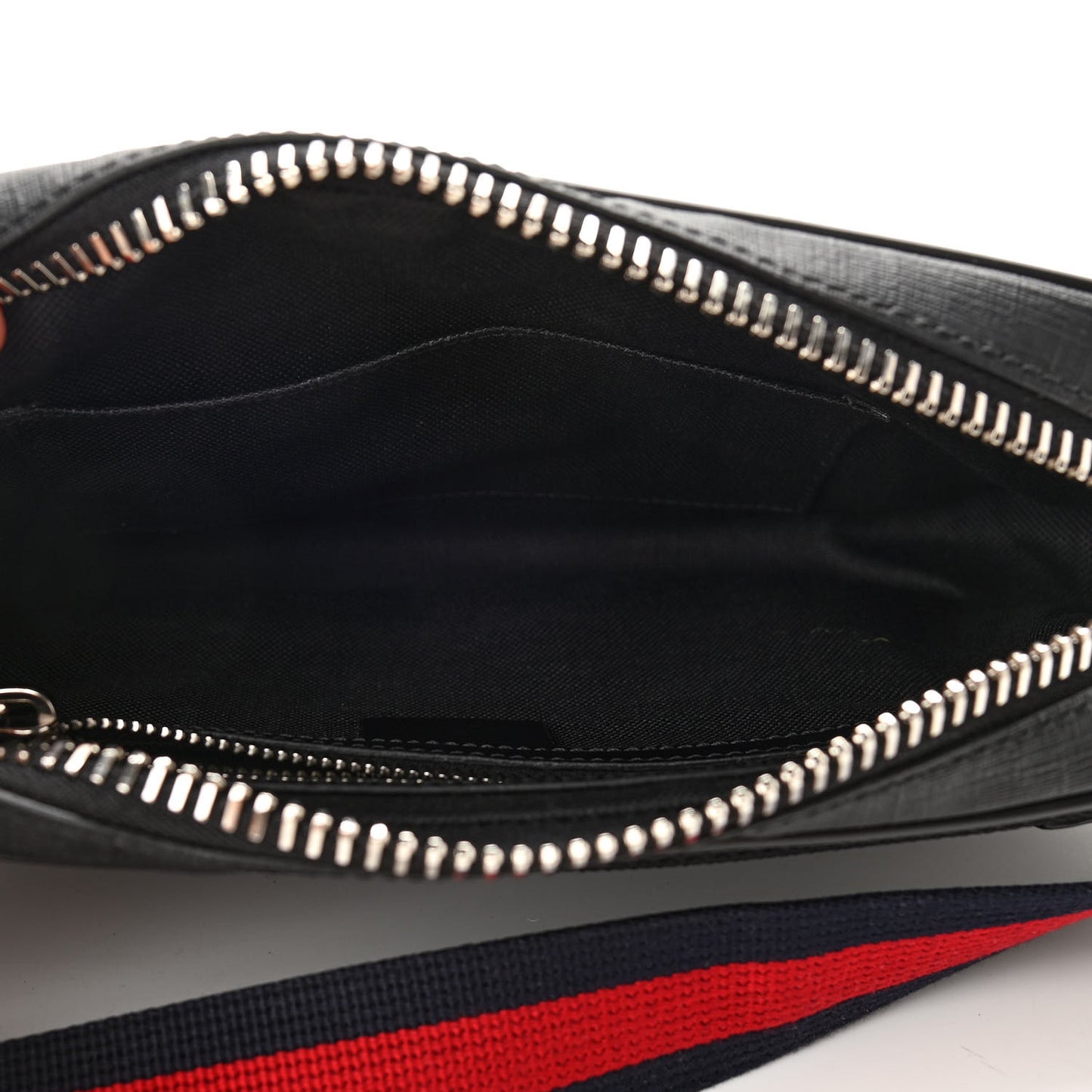 Soft GG Supreme Monogram Web Belt Bag Black Grey