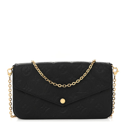 Louis Vuitton Empreinte Pochette Felicie Chain Wallet Black 1 of 11