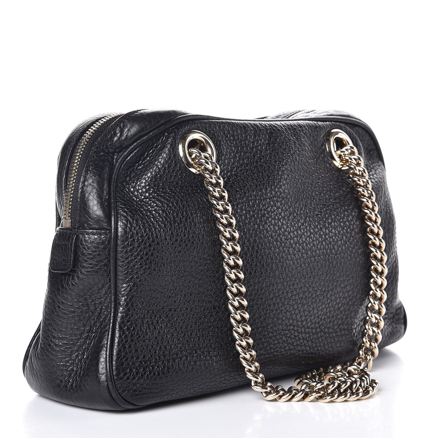 Pebbled Calfskin Small Soho Bowler Black