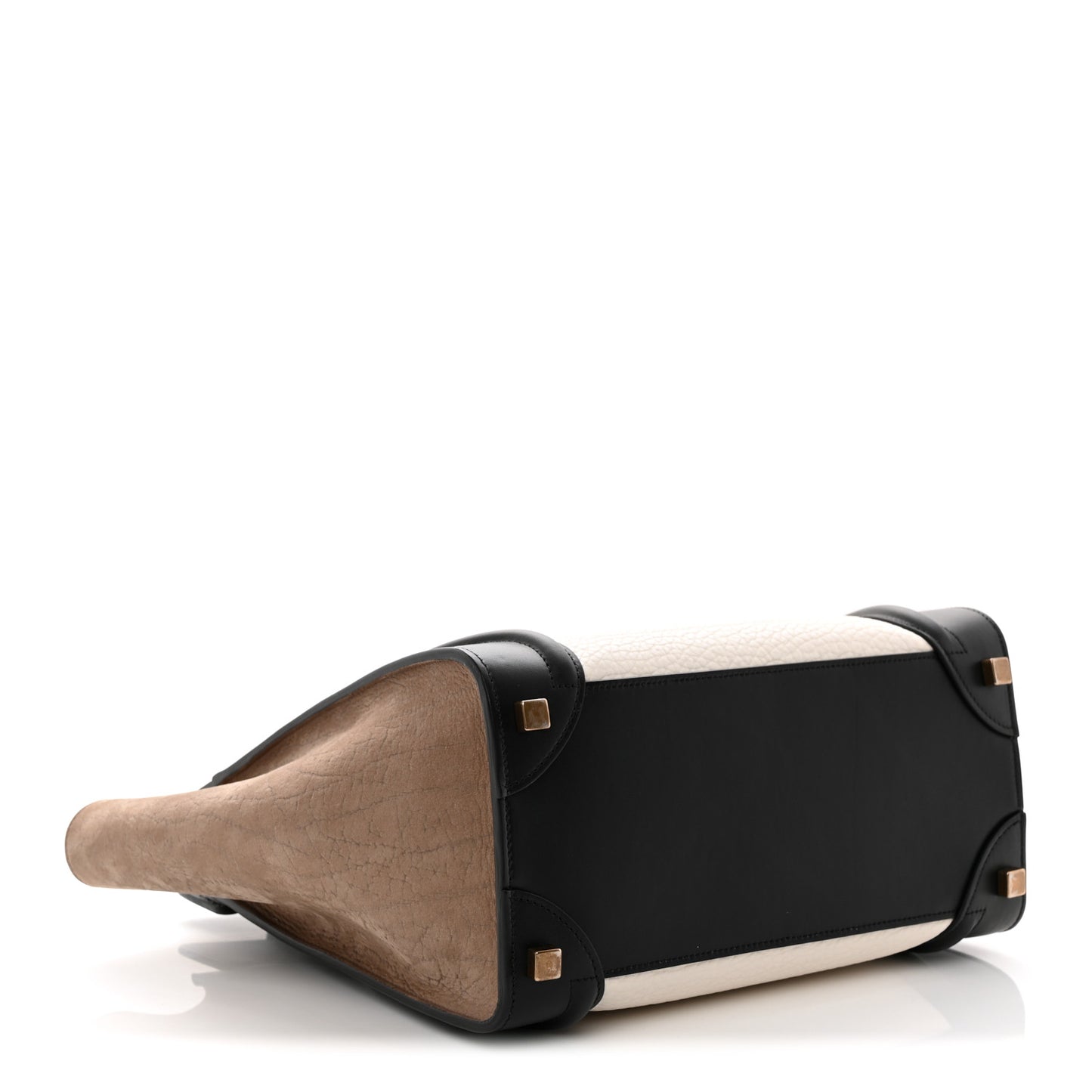 Bullhide Calfskin Nubuck Micro Tri-Color Luggage White Khaki