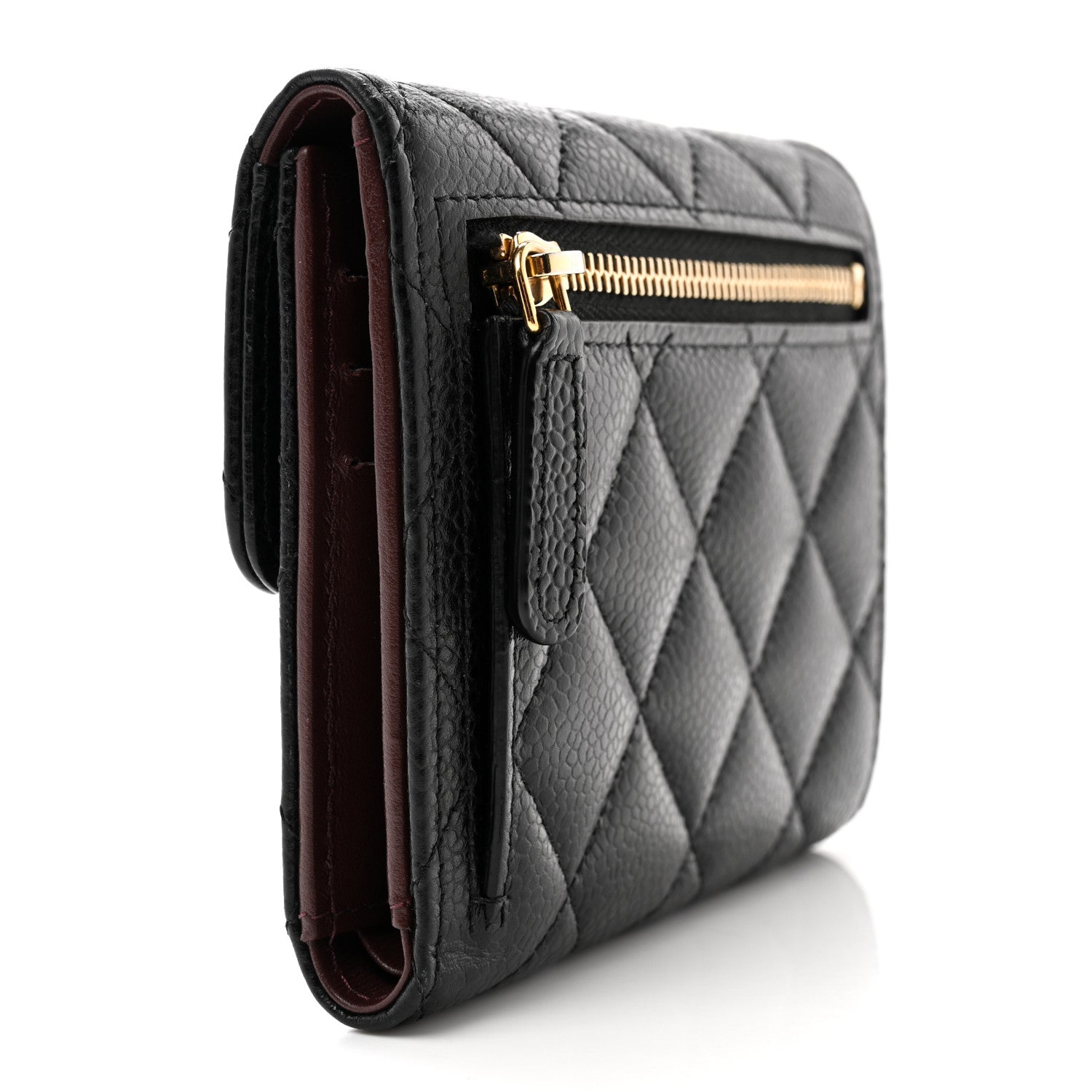 Chanel Caviar Quilted Compact Flap Wallet Black 3 of 10