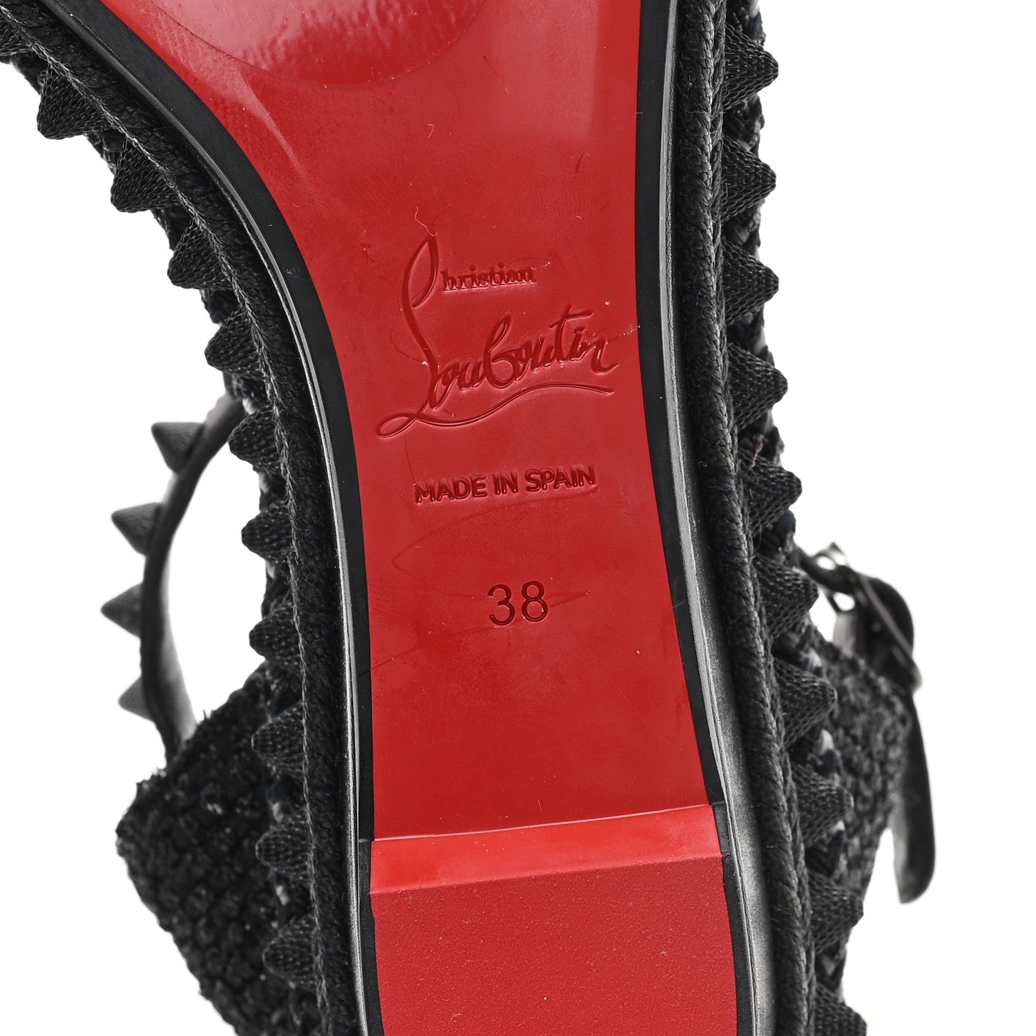 Christian Louboutin Calfskin Lata 60 Sandals 38 Black 7 of 9