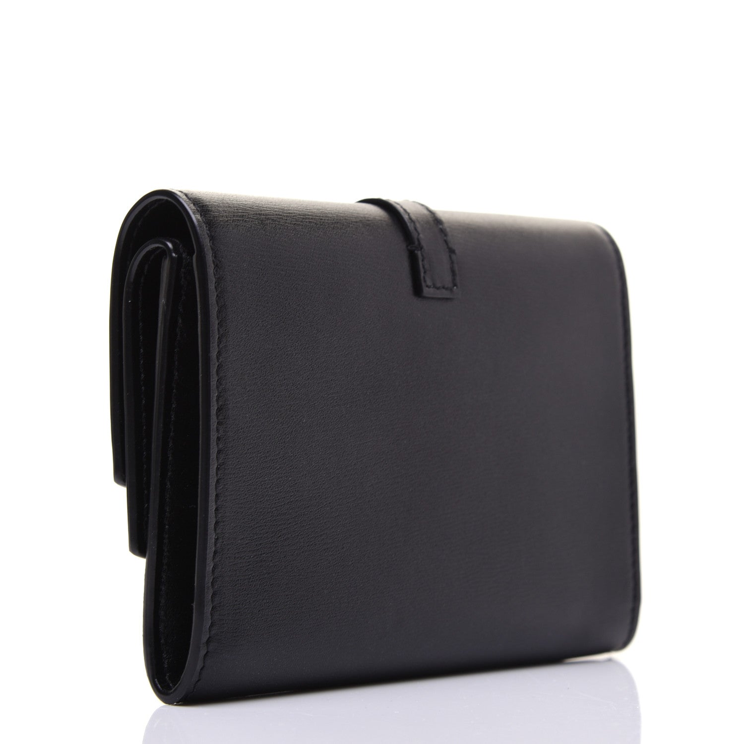 Saint Laurent Smooth Calfskin Monogram Small Sulpice Wallet Black 3 of 13