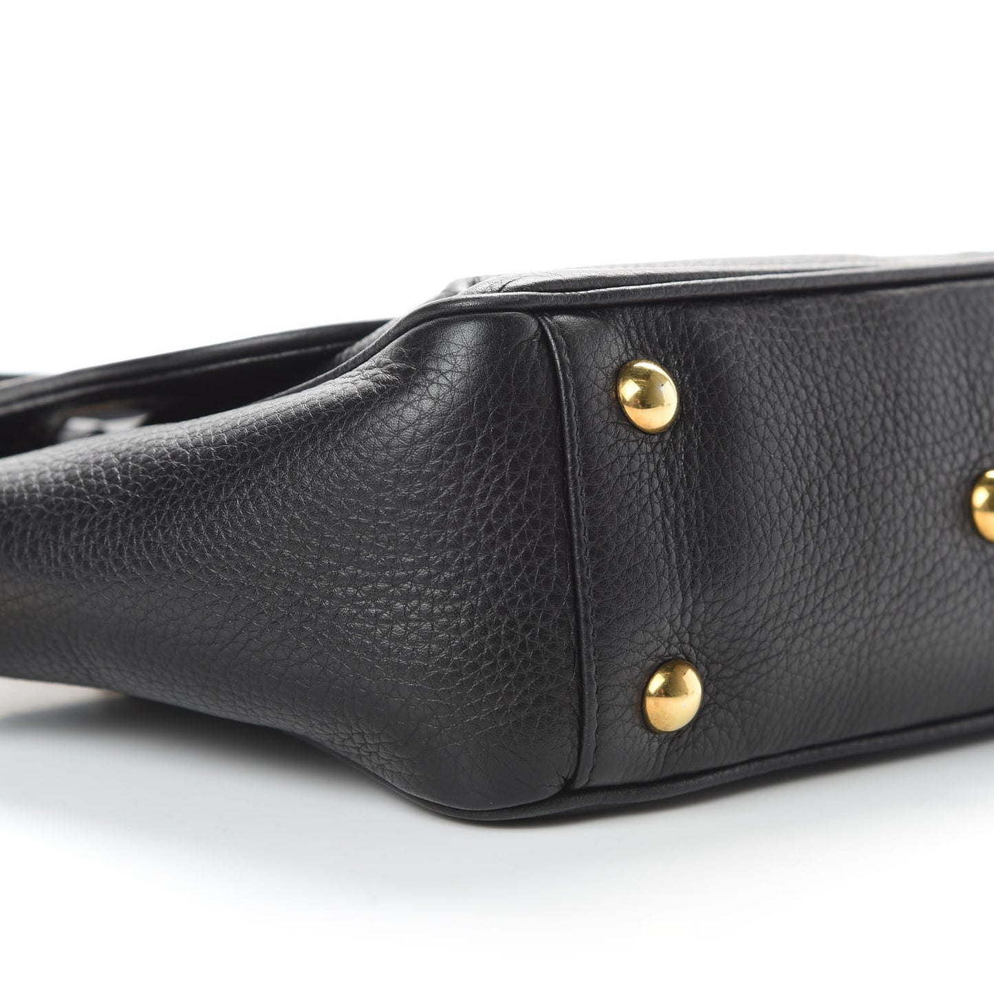 Pebbled Calfskin Small 1973 Top Handle Satchel Black