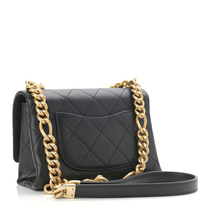 Chanel Caviar Quilted Mini Bracelet On Chain Flap Black 3 of 11