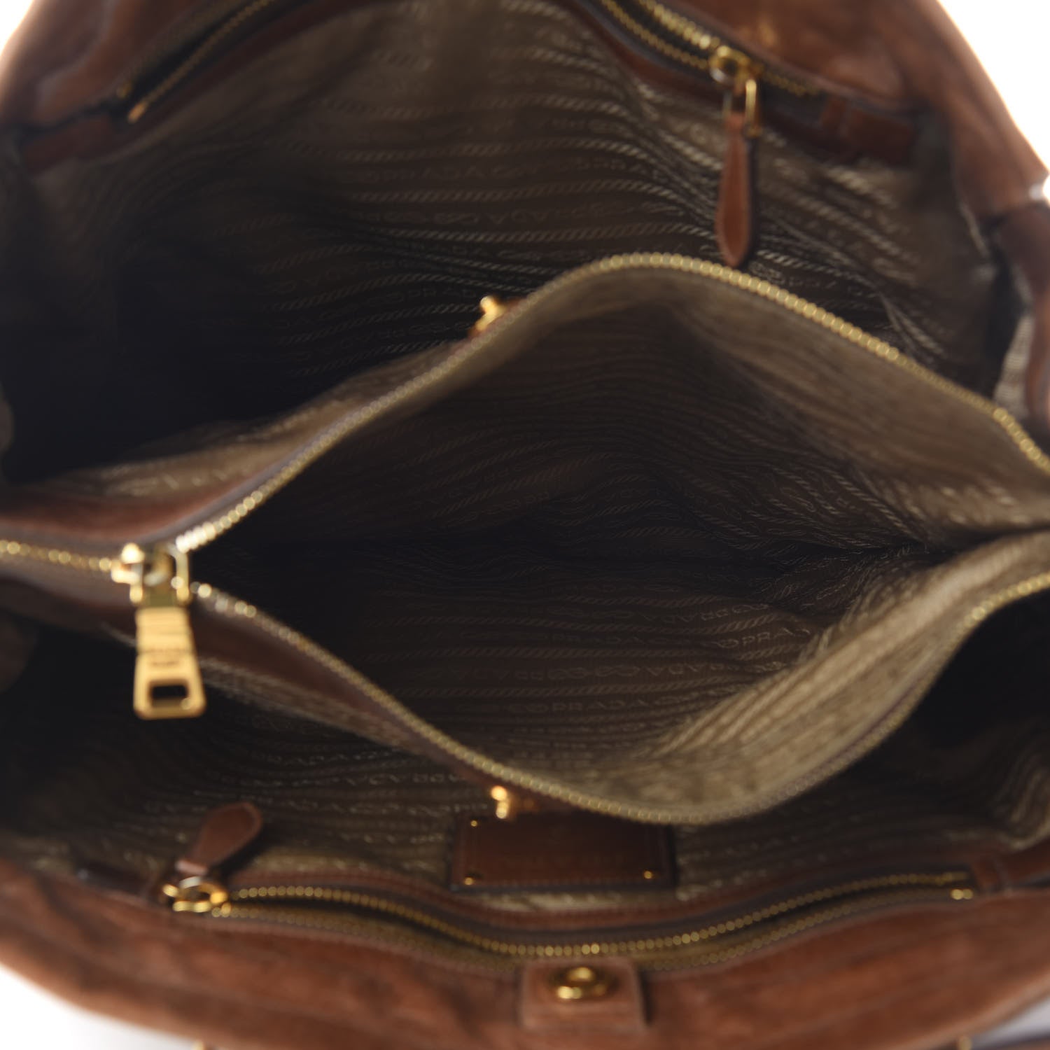 Prada Vitello Daino Tote Brandy 5 of 8