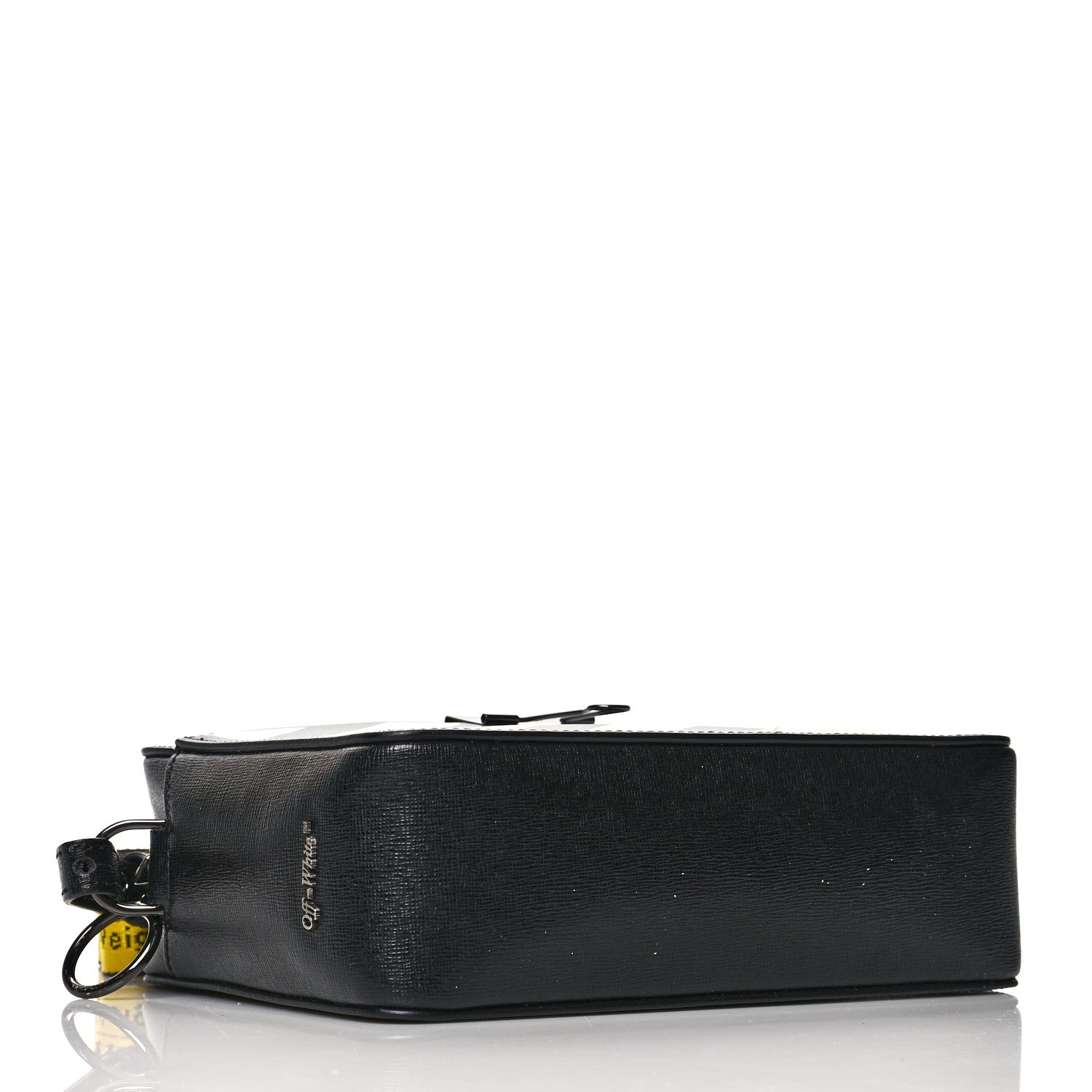 Off-White Saffiano Striped Diag Binder Belt Bag Black White 4 of 9