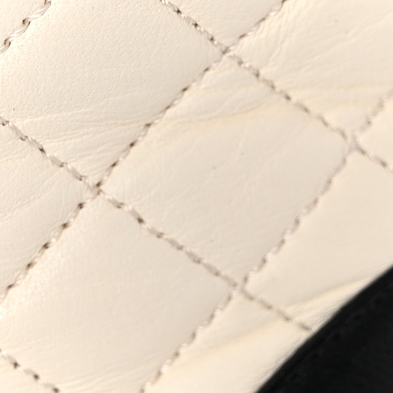 Chanel Shiny Calfskin Quilted Lace Up Combat Boots 37.5 Ivory Black 11 of 11