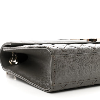 Saint Laurent Grain De Poudre Textured Mixed Matelasse Medium Triquilt Monogram Satchel Earth 9 of 12