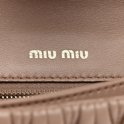 Miu Miu Lambskin Confidential Matelasse Chain Shoulder Bag Cammeo 6 of 10