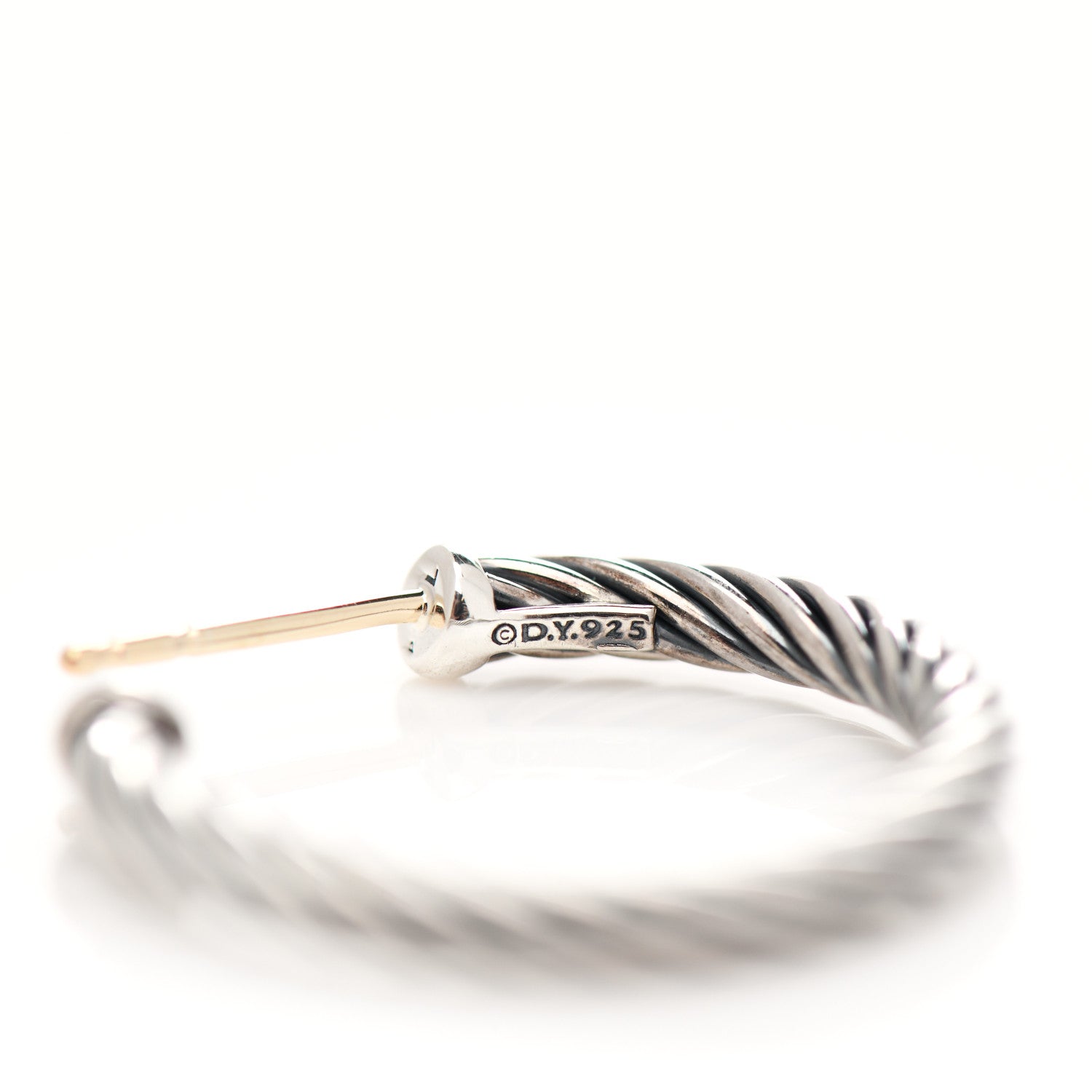 David Yurman Sterling Silver Small Cable Classics Hoop Earrings 4 of 4