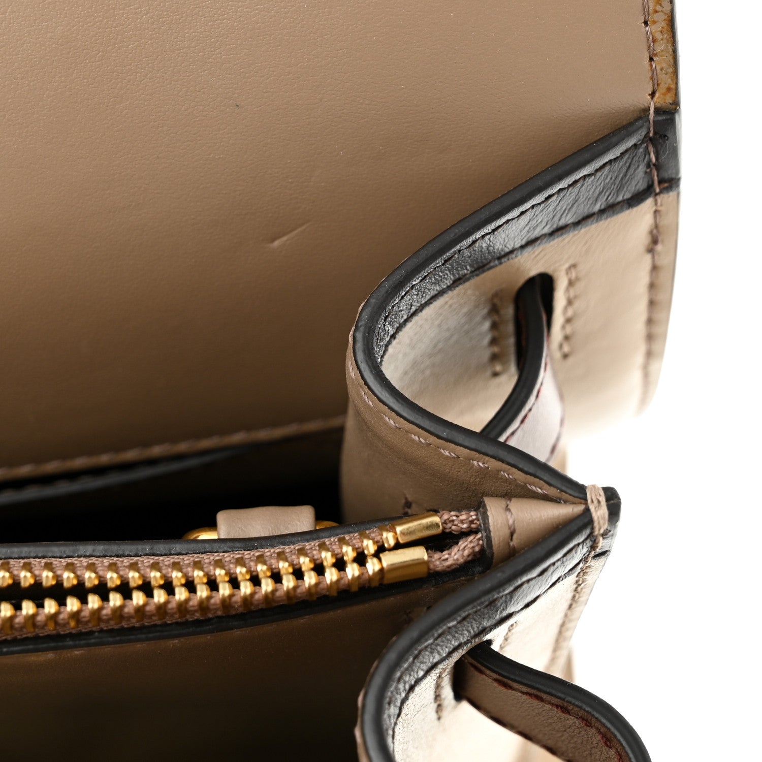Burberry Calfskin Small Two Handle Title Bag Tan Brown 13 of 13