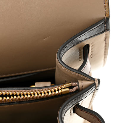 Burberry Calfskin Small Two Handle Title Bag Tan Brown 13 of 13