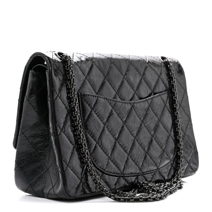 Chanel Metallic Aged Calfskin Quilted 2.55 Reissue 226 Flap So Black 3 of 10