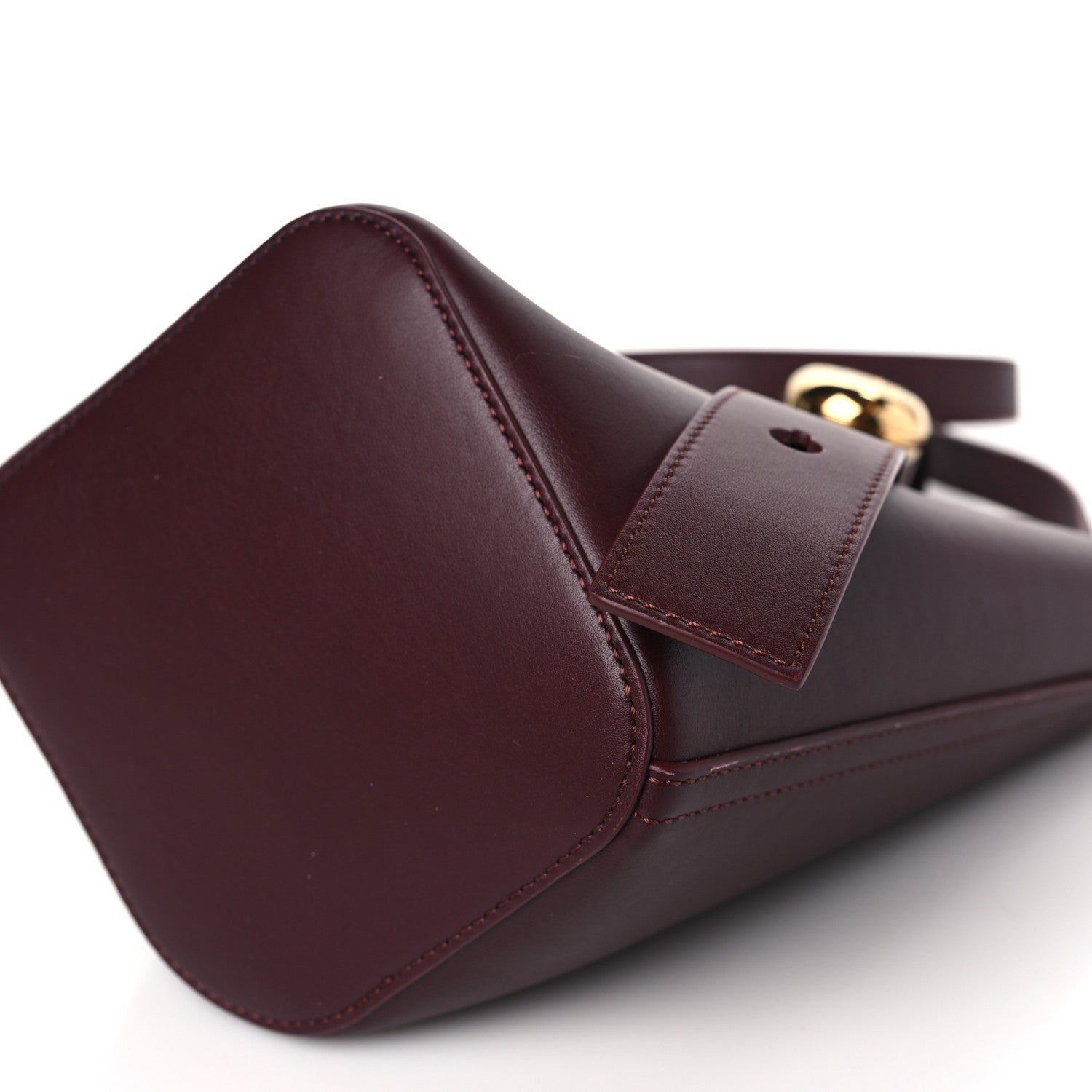 Loewe Calfskin Mini Pebble Bucket Bag Dark Burgundy 8 of 9
