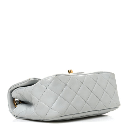 Chanel Lambskin Quilted Mini Pearl Crush Flap Light Grey 4 of 11