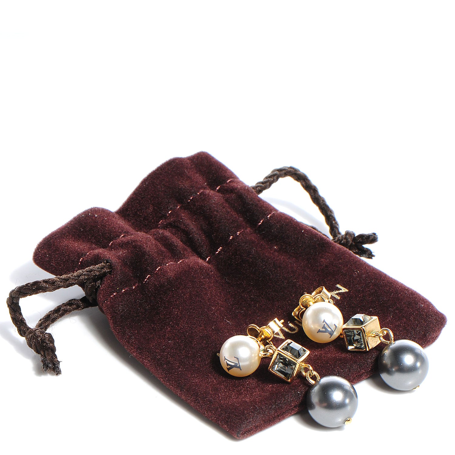 Louis Vuitton Pearl Cry Me A River Dangle Earrings 4 of 5