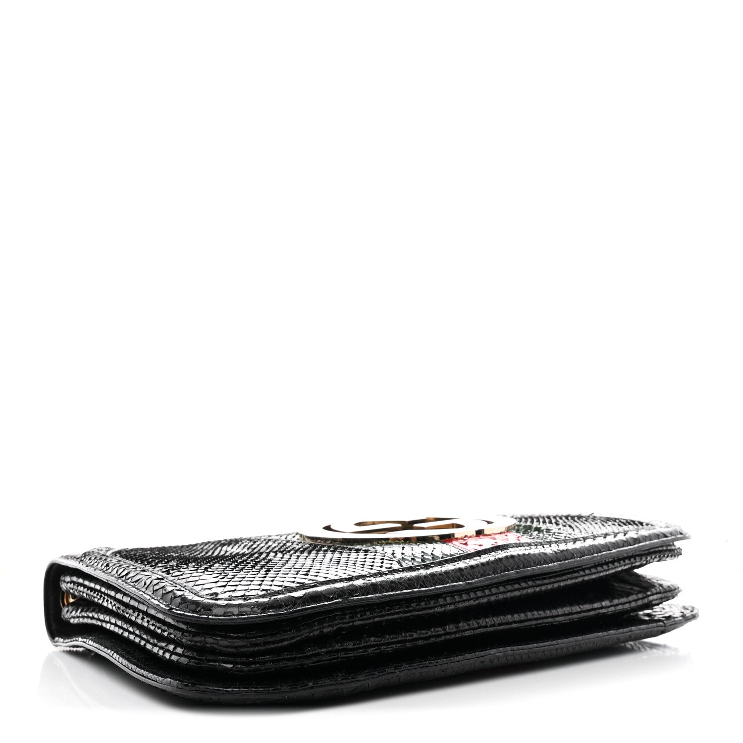 Gucci Snakeskin Web Blondie Hobo Black 4 of 14