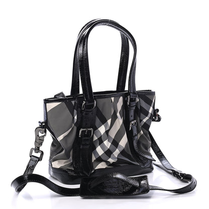 Burberry Nylon Beat Check Shoulder Bag Black 2 of 4