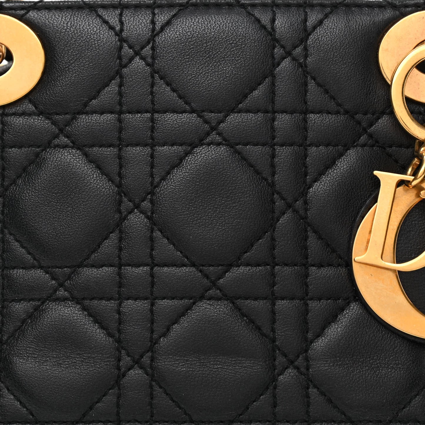 Lambskin Cannage Medium Lady Dior Black