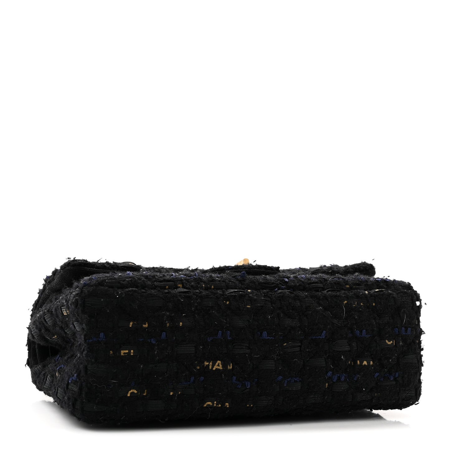 Tweed Quilted Mini 2.55 Reissue Flap Black Gold Navy