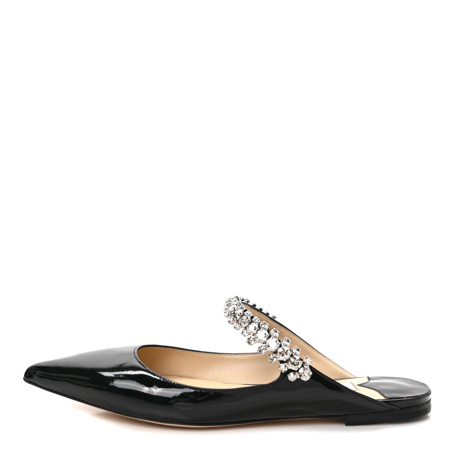 Jimmy Choo Patent Calfskin Bing 100 Mules 38 Black 1 of 8