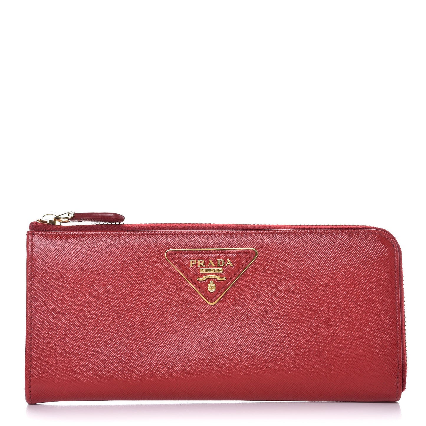 Saffiano Metal Zip Around Wallet Fuoco