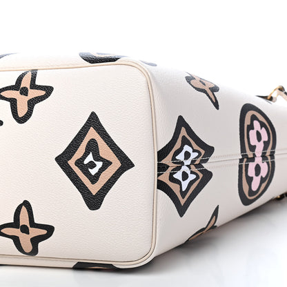 Louis Vuitton Monogram Giant Wild At Heart Neverfull MM Creme 8 of 9