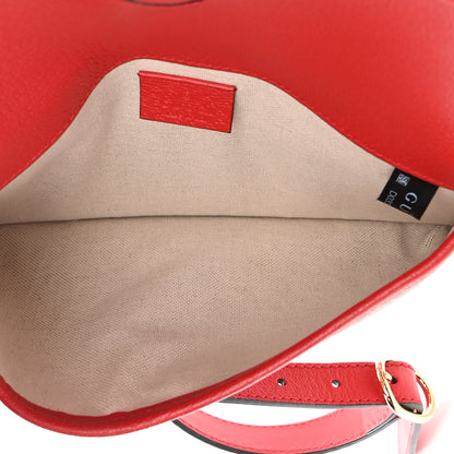Gucci GG Supreme Monogram Apple Interlocking G Belt Bag Beige Multicolor Lobster Red 5 of 12