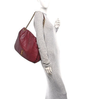 Saint Laurent Lambskin Matelasse Monogram Large Jamie 4.3 New Dark Bordeaux 2 of 10