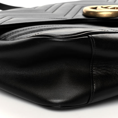 Gucci Calfskin Matelasse Large GG Marmont Shoulder Bag Black 12 of 12