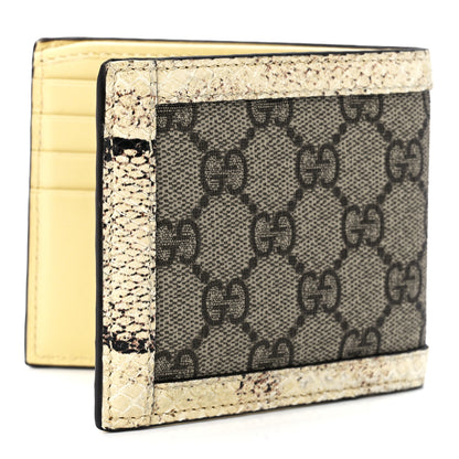 Gucci GG Supreme Monogram Snakeskin Web Mens Ophidia Bi-Fold Wallet 3 of 11
