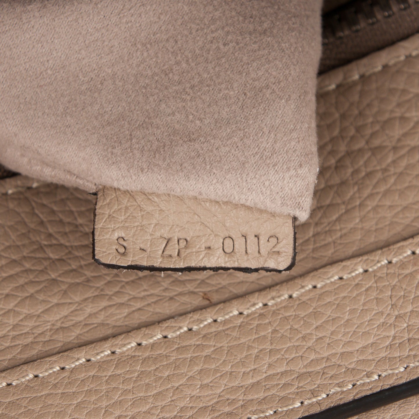 Drummed Calfskin Micro Luggage Dune