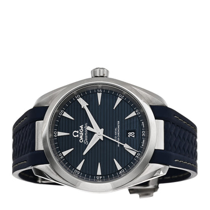 Omega Stainless Steel Rubber 38mm Seamaster Aqua Terra Master Co-Axial Chronometer Automatic Watch Blue 220.12.38.20.03.001 2 of 5