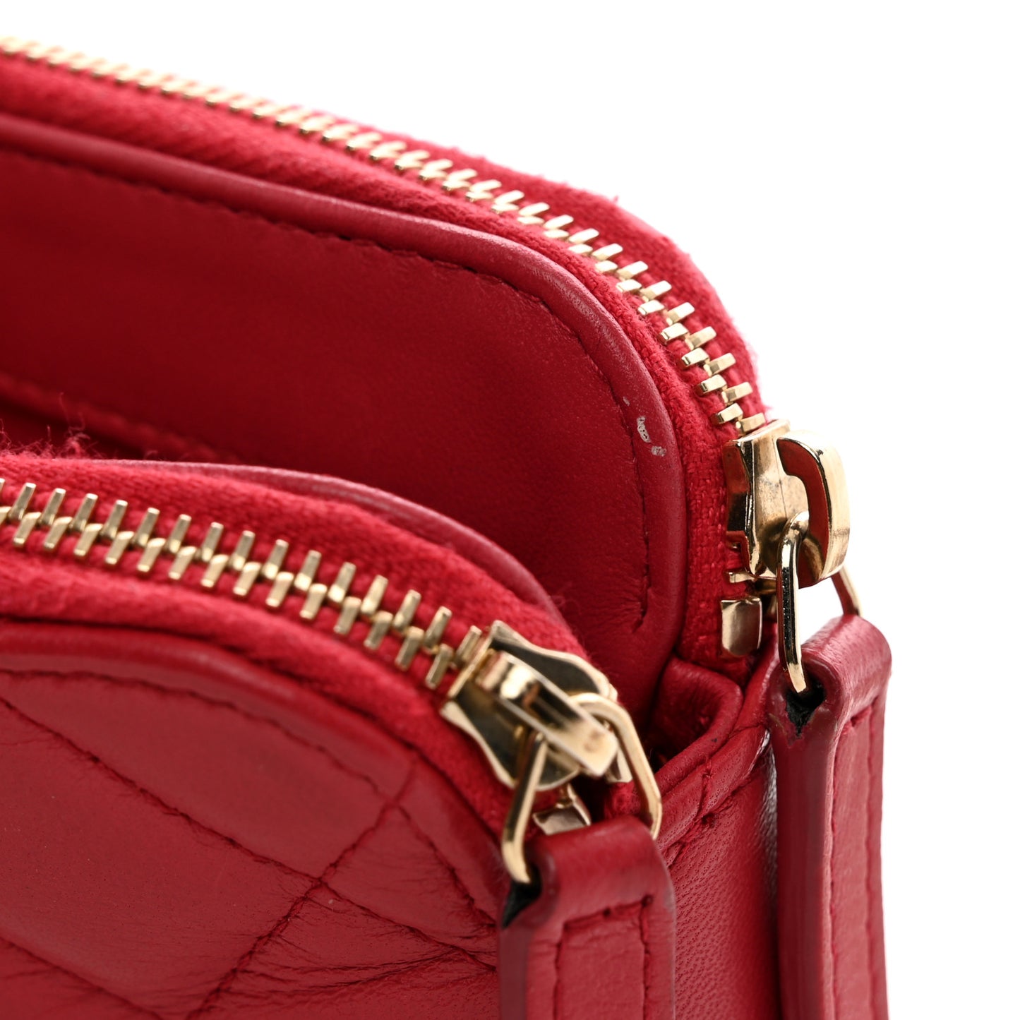 Lambskin Quilted Small Clutch With Chain Dark Pink