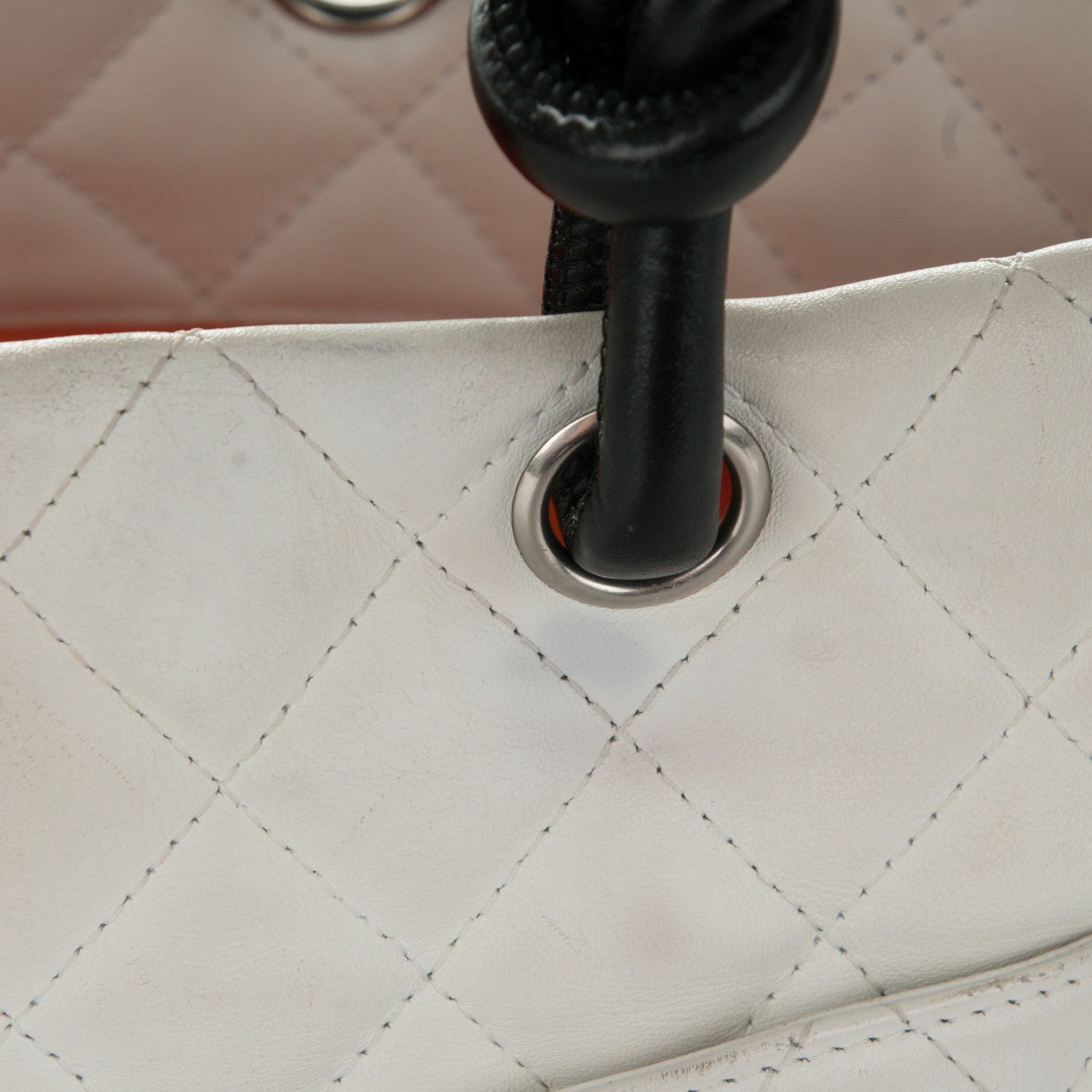 Chanel Calfskin Quilted Python Large Cambon Tote White 14 of 20