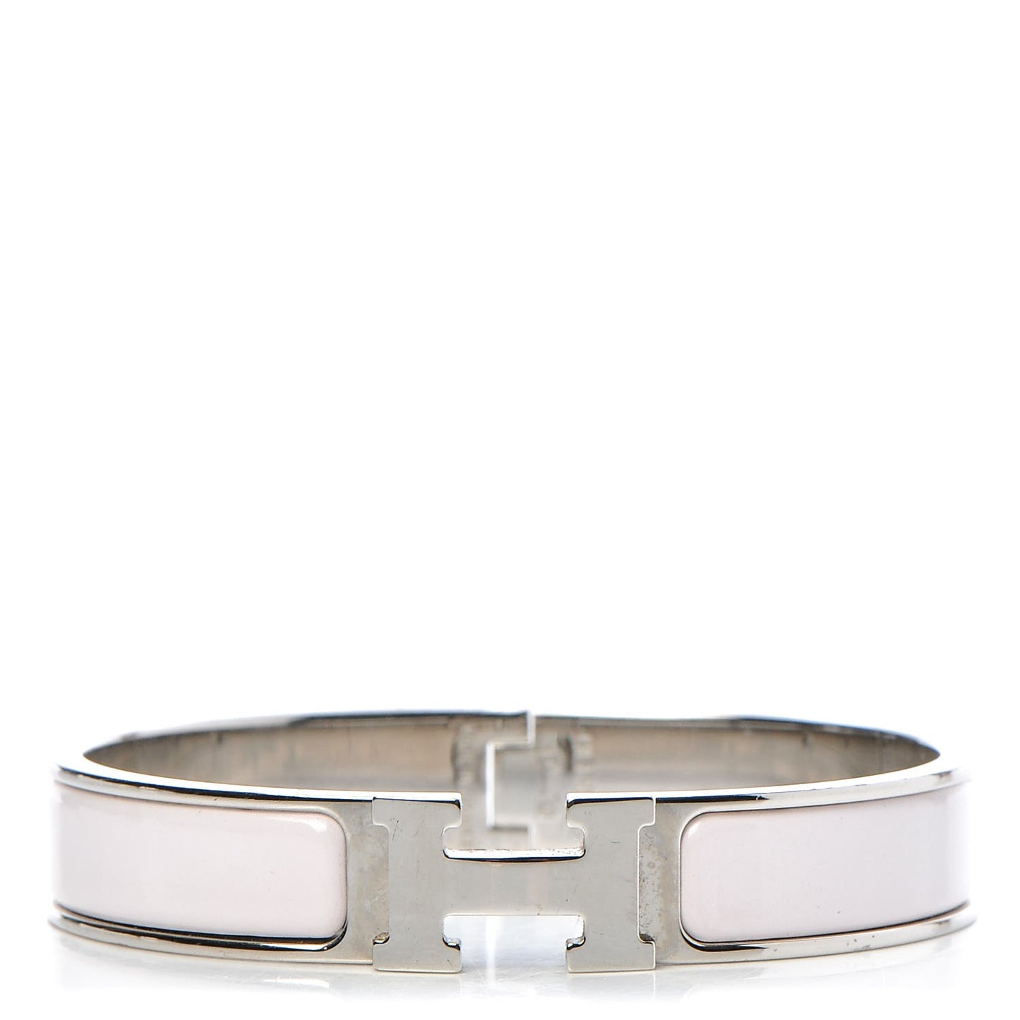 Enamel Narrow Clic Clac H Bracelet GM Rose Nymph