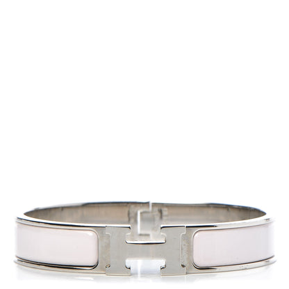 Hermes Enamel Narrow Clic Clac H Bracelet GM Rose Nymph 1 of 6